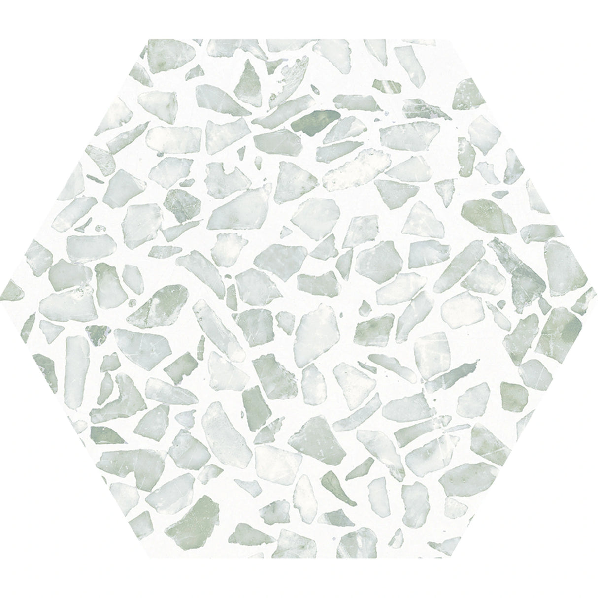 Carrelage Terrazzo Hexagonal 23x26 Riazza Vert