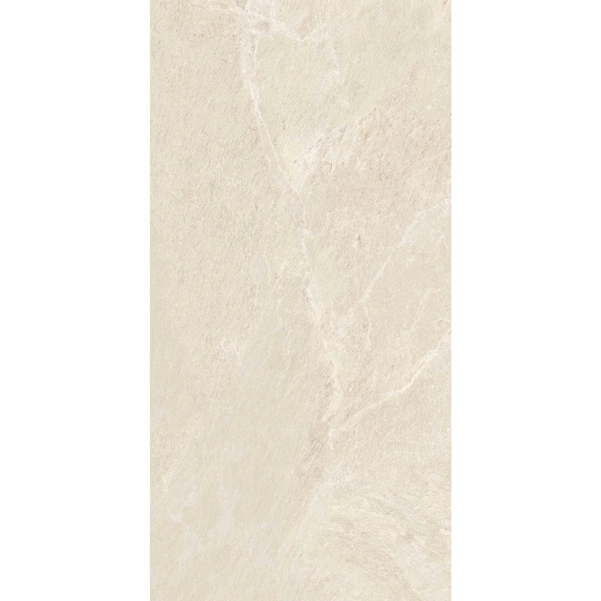 Carrelage Effet Pierre Ardoise 60x120 Falaise Blanc Intérieur / Extérieur R10 Rectifié