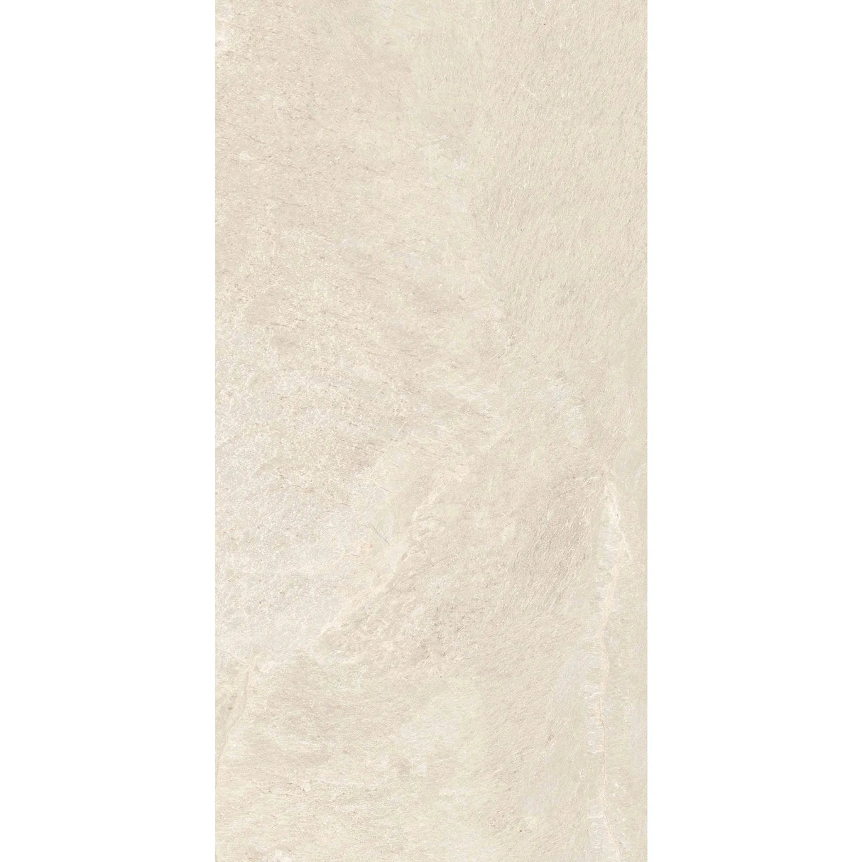 Carrelage Effet Pierre Ardoise 60x120 Falaise Blanc Intérieur / Extérieur R10 Rectifié