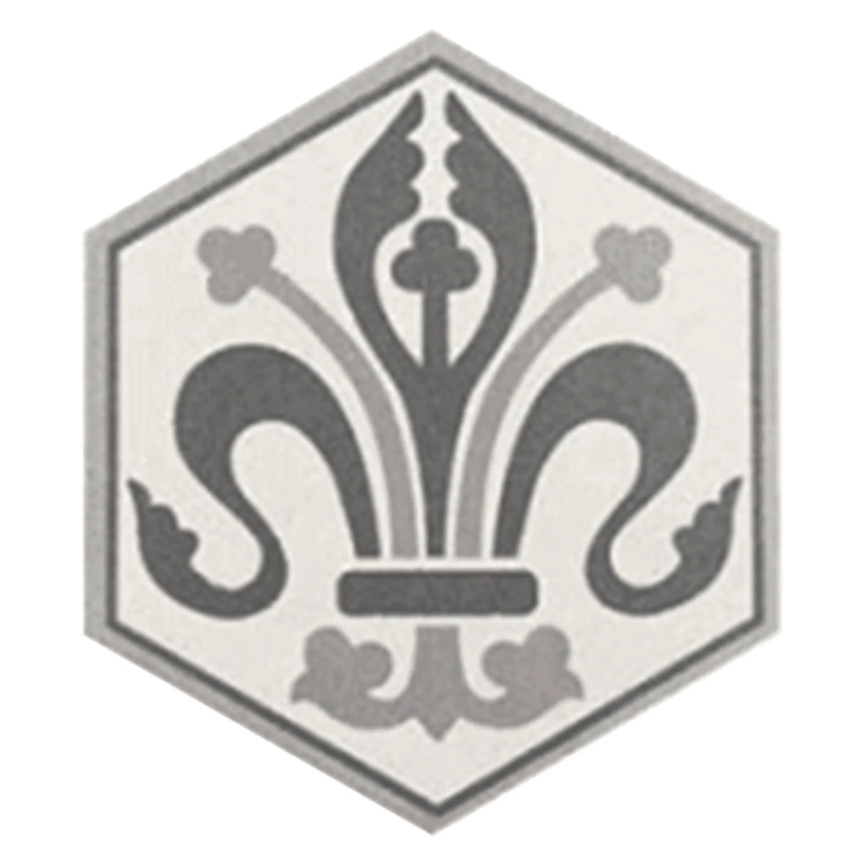 Carrelage Aspect Carreaux Ciment Noir et Blanc 17,5x20 Hexatile Harmony B&W