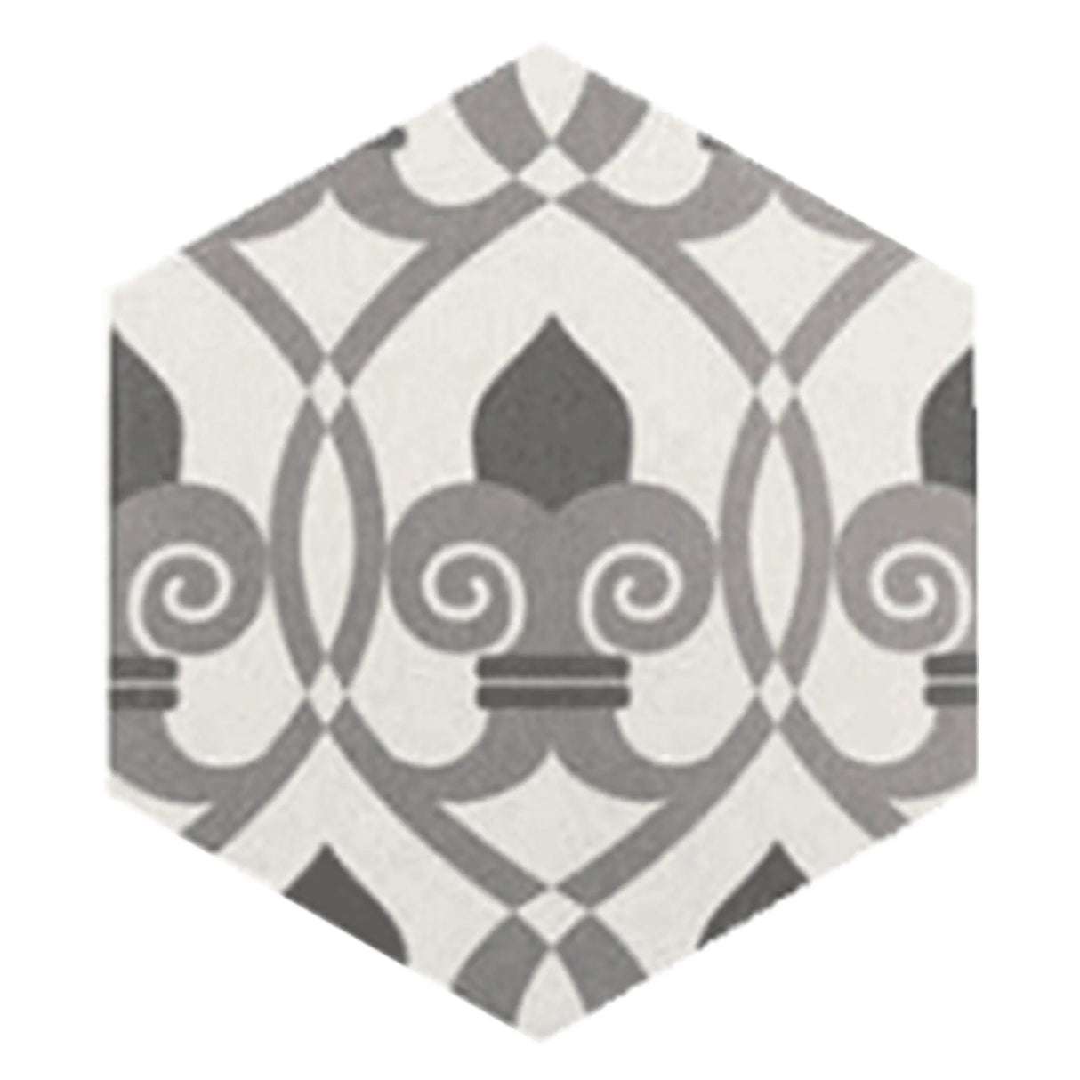 Carrelage Aspect Carreaux Ciment Noir et Blanc 17,5x20 Hexatile Harmony B&W