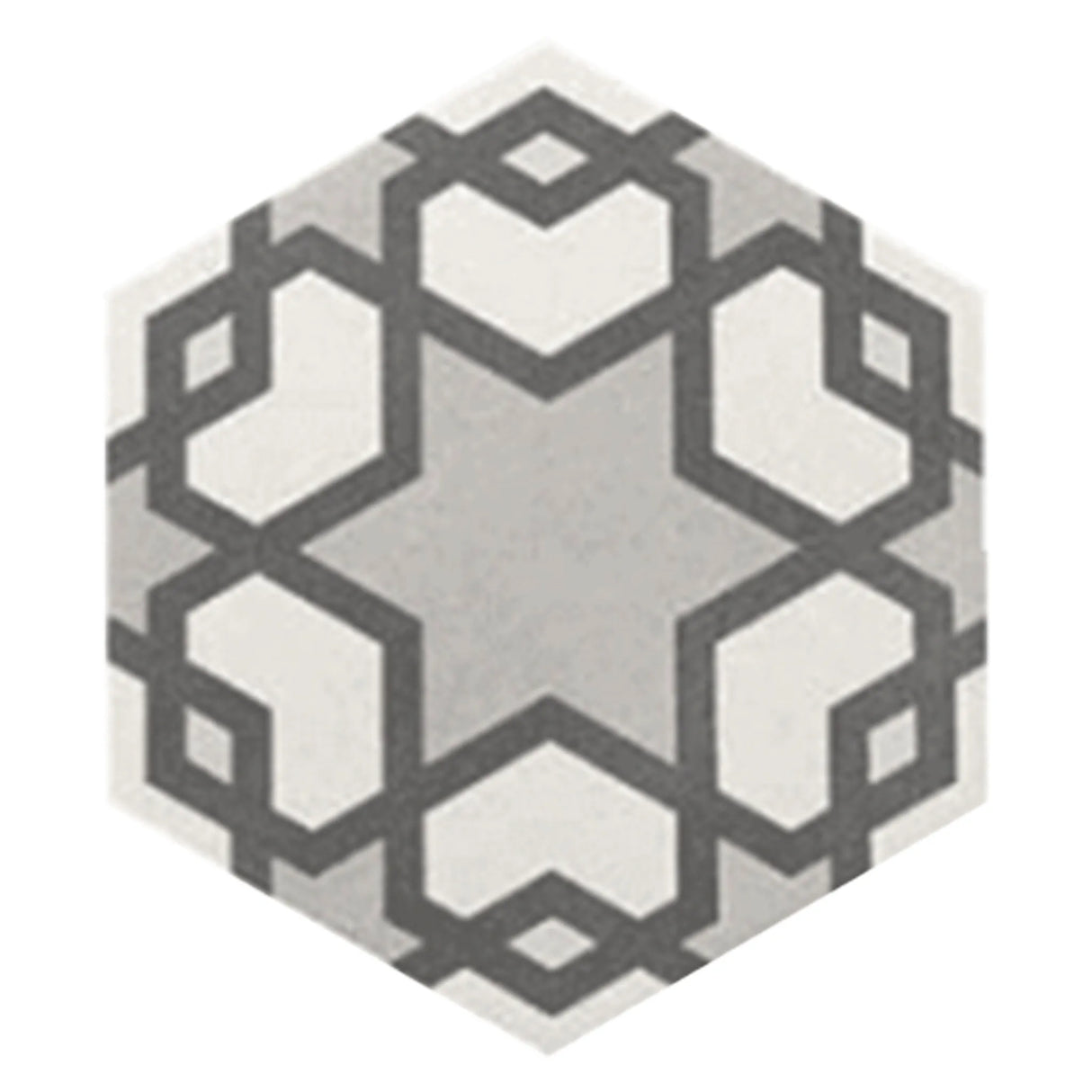 Carrelage Aspect Carreaux Ciment Noir et Blanc 17,5x20 Hexatile Harmony B&W