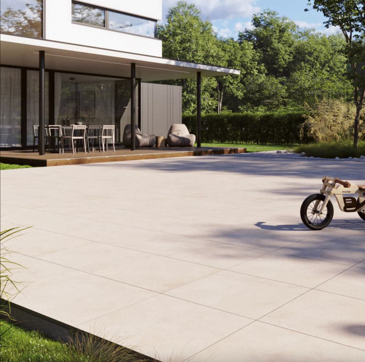 60x60 Dalle 2cm Betonico Beige Clair Extérieur R11