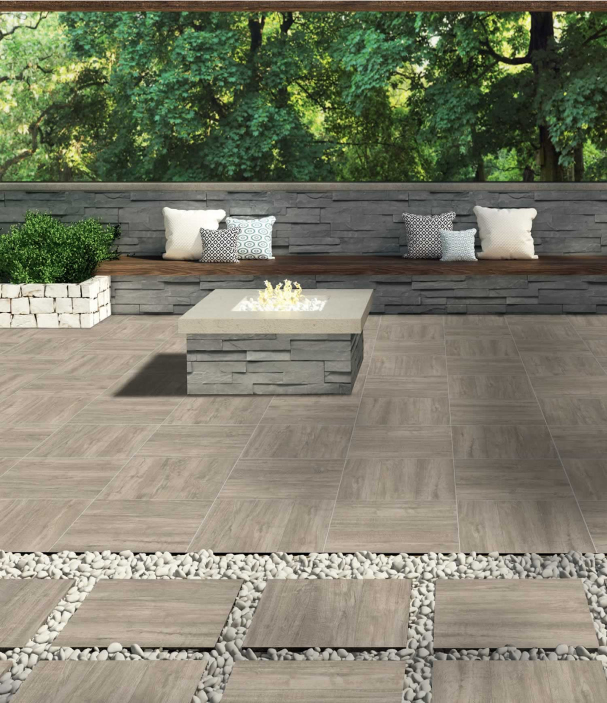 60x60 Dalle 2cm Effet Bois GMP 700 Beige Extérieur R11