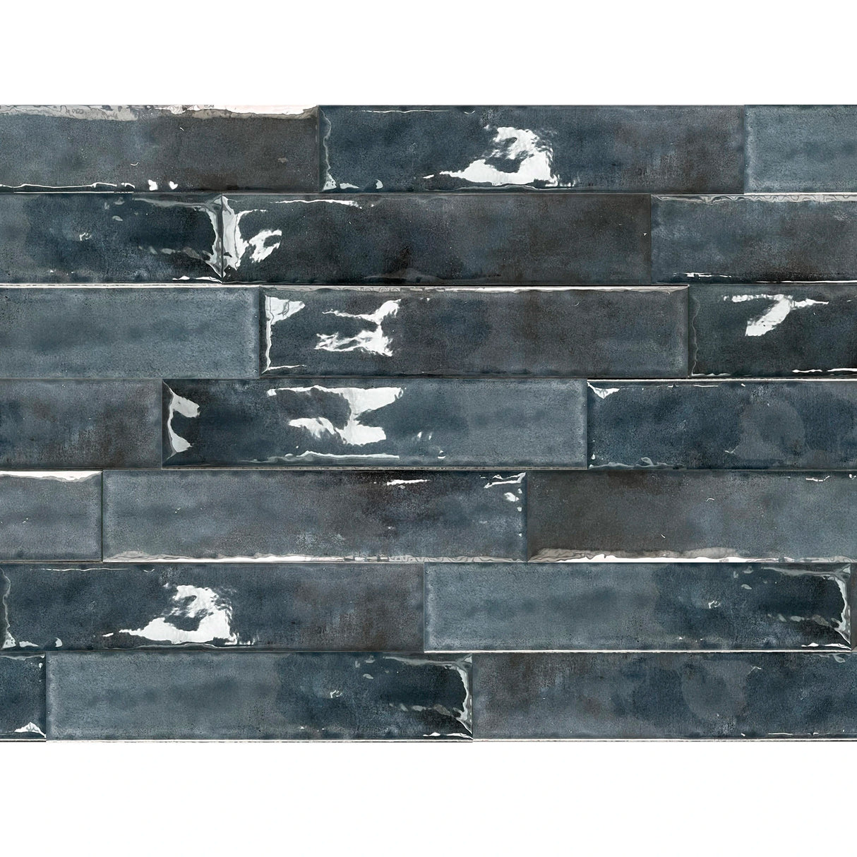 Carrelage Mural Effet Zellige Bleu 6,5x29,8 Monpelli Navy Mix