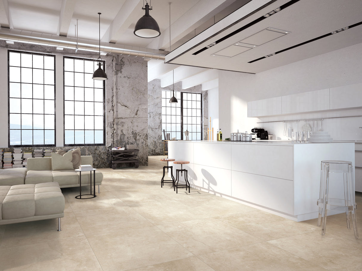 Carrelage Effet Pierre 60x60 Terminal Beige Rectifié