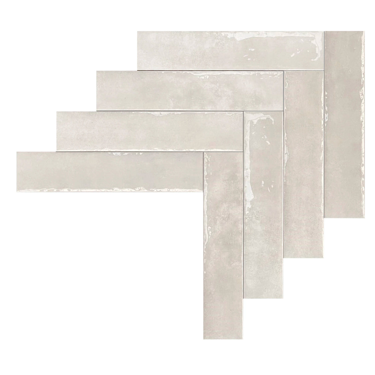 Carrelage Mural Effet Zellige Blanc 6,5x29,8 Monpelli White Mix