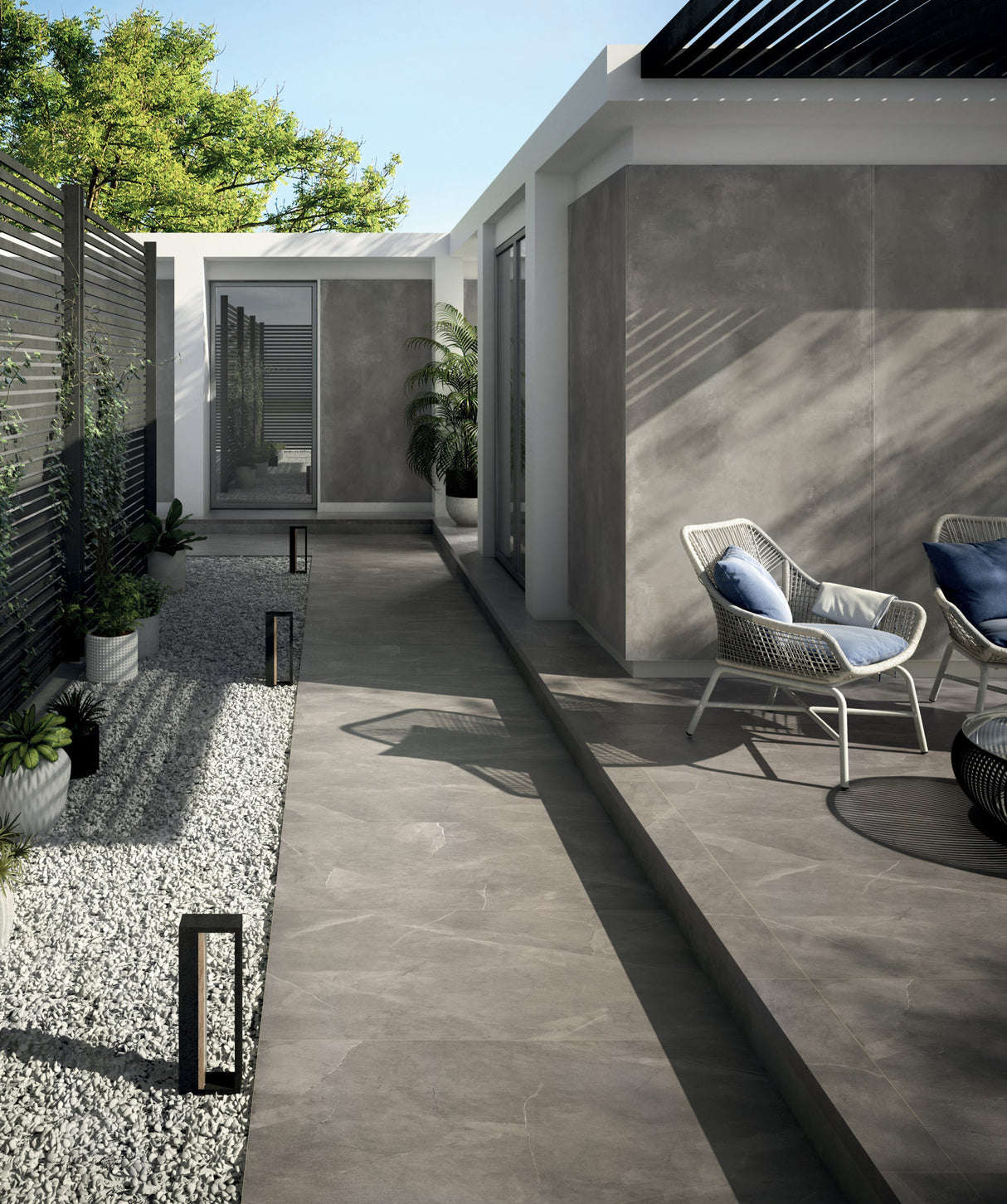 60x120 Dalle 2cm Storm Gris Effet Marbre Extérieur