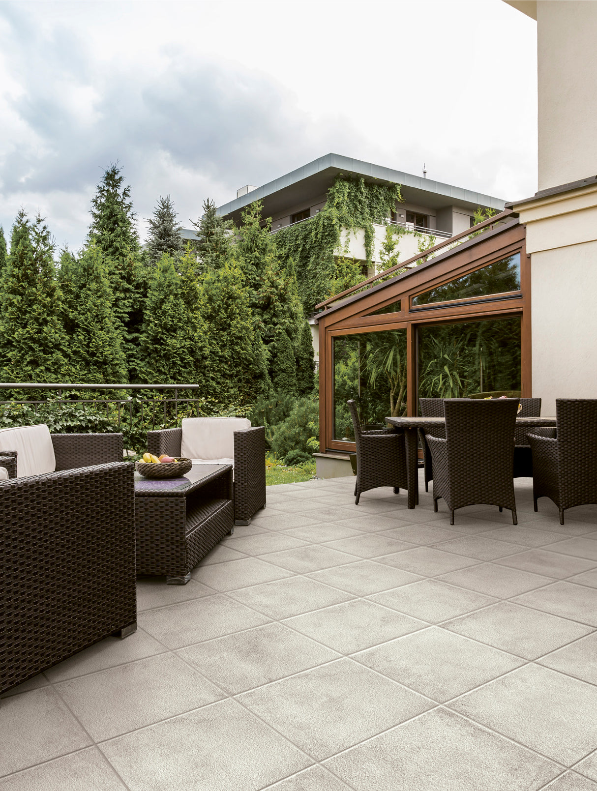 Carrelage 45x45 Frame Structuré Blanc Extérieur R11