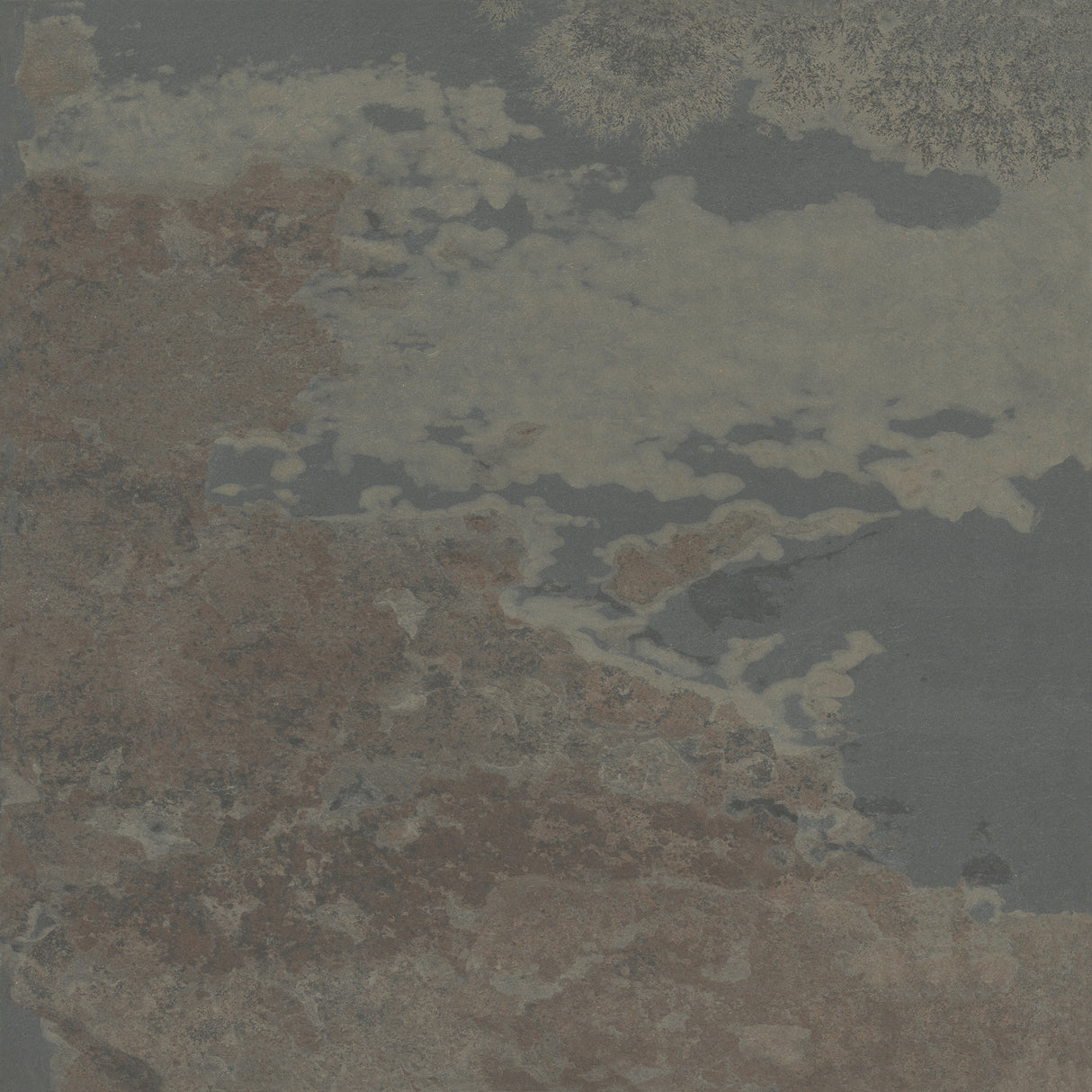 60x60 Dalle 2cm Effet Pierre de Bali Peacock Rusty Extérieur R11