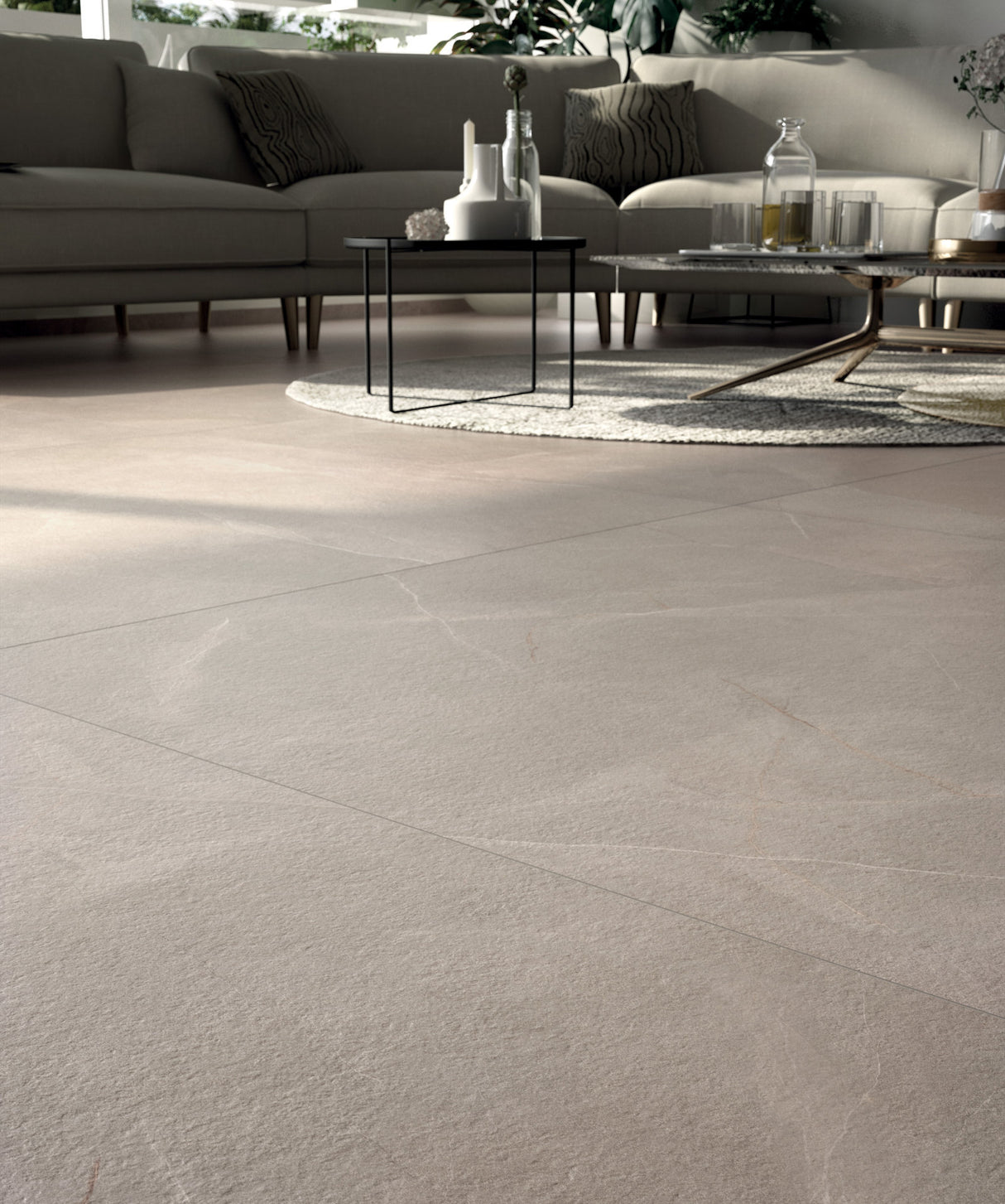 Carrelage 80x80 Storm Sand Beige Intérieur / Extérieur R10 Rectifié