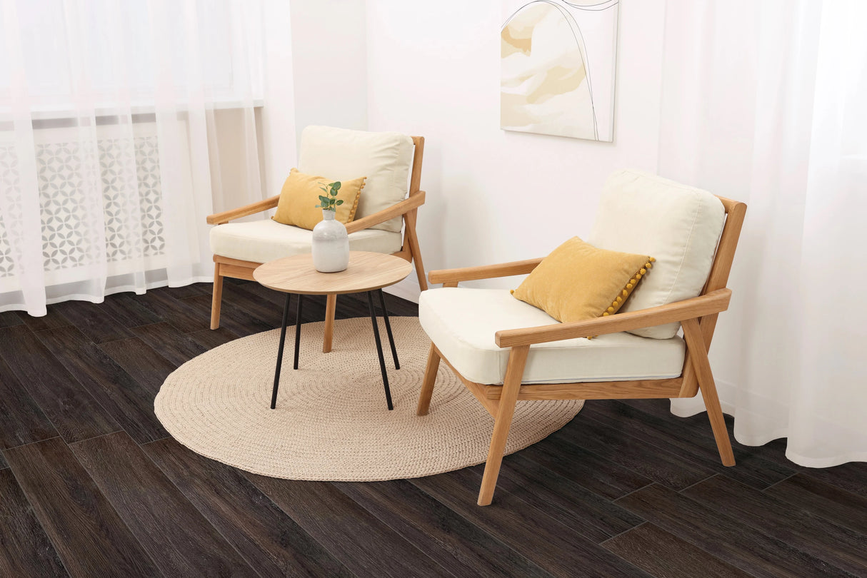 Carrelage Imitation Parquet Wengé 19x80 Volga Brun