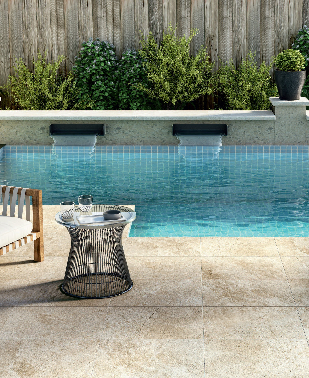 Carrelage 40x60 Pierre de Travertin Grip Extérieur R11