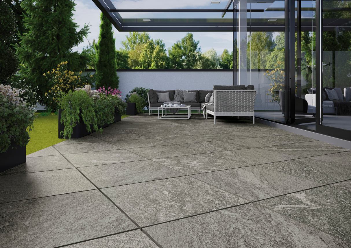 60x60 Dalle 2cm Arragos Dark Grey Extérieur R11
