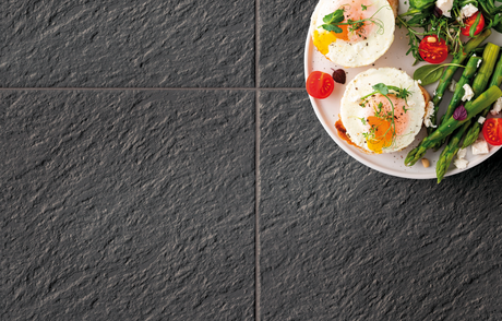 Carrelage 30x30 Granit Noir Ardoisé Cuisine Professionnelle