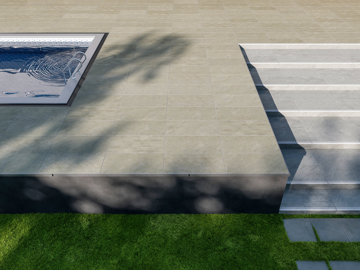 60x120 Dalle 2cm Pietra Serena Cream Extérieur R11