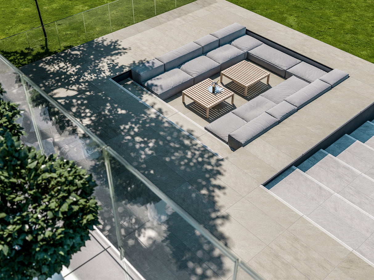 60x120 Dalle 2cm Pietra Serena Cream Extérieur R11