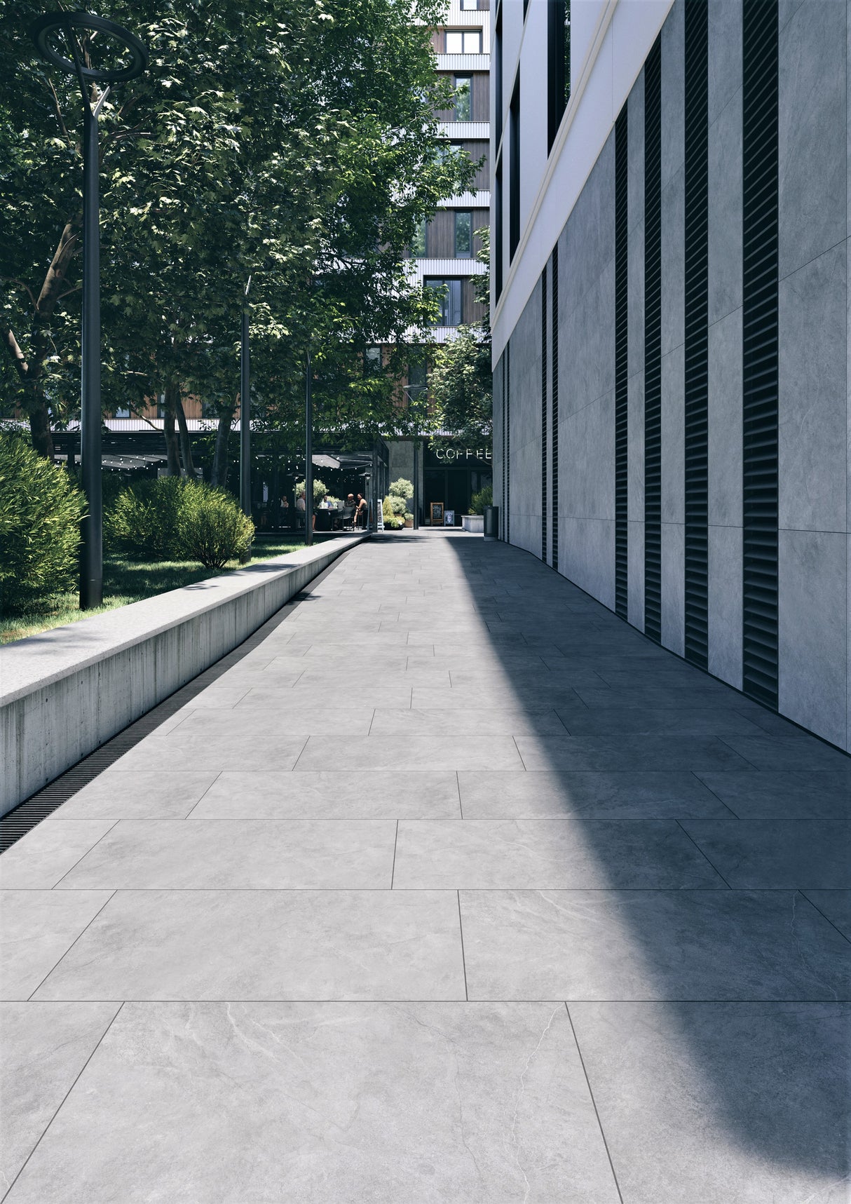 60x60 Dalle 2cm Pizarra Grey Extérieur R11