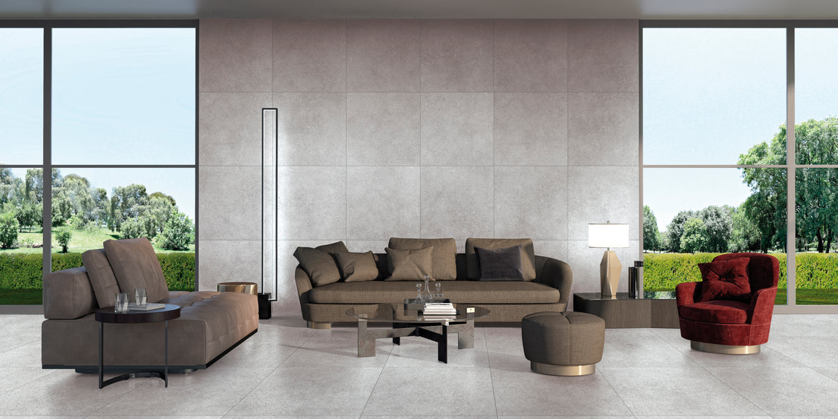 Carrelage Grand Format 90x90 Stonecrete Gris Rectifié