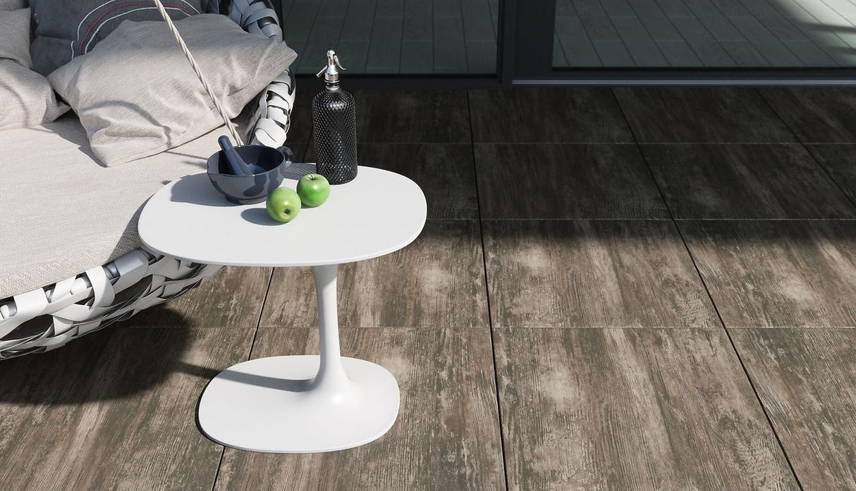 59x59 Dalle 2cm Wood Brun Extérieur R11