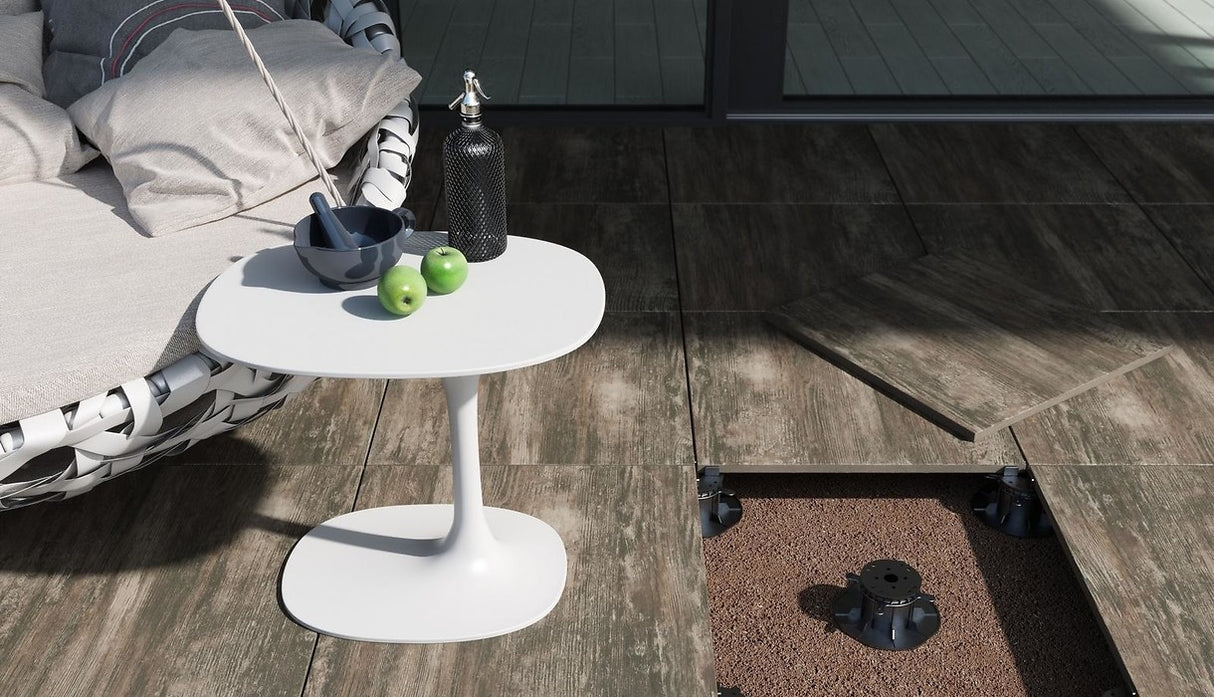 59x59 Dalle 2cm Wood Brun Extérieur R11