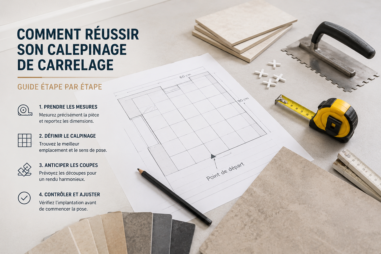 Comment réussir son calepinage de carrelage : Guide étape par étape