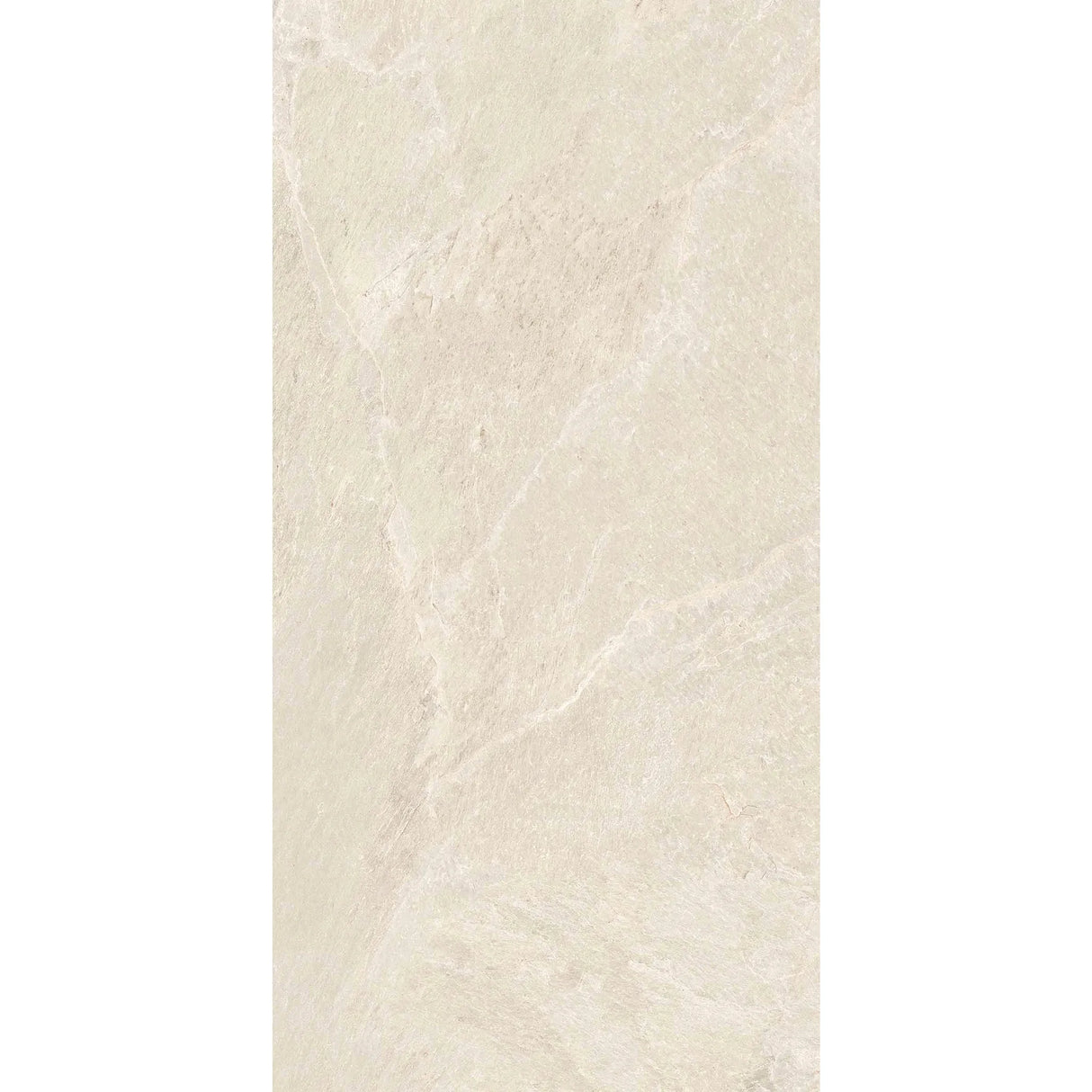 Carrelage Effet Pierre Ardoise 60x120 Falaise Blanc Intérieur / Extérieur R10 Rectifié