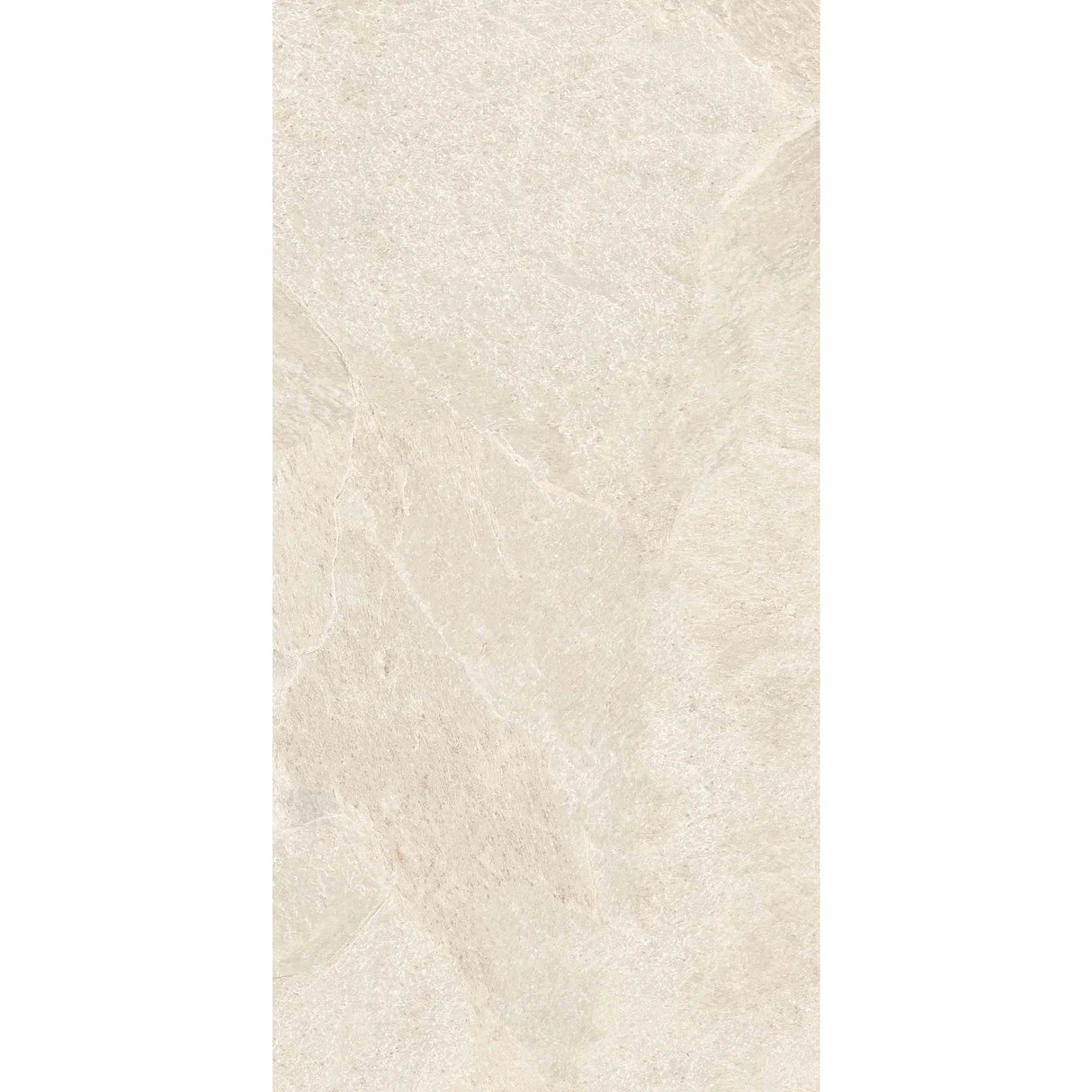 Carrelage Effet Pierre Ardoise 60x120 Falaise Blanc Intérieur / Extérieur R10 Rectifié