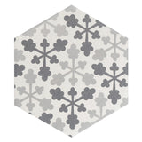 Carrelage Aspect Carreaux Ciment Noir et Blanc 17,5x20 Hexatile Harmony B&W