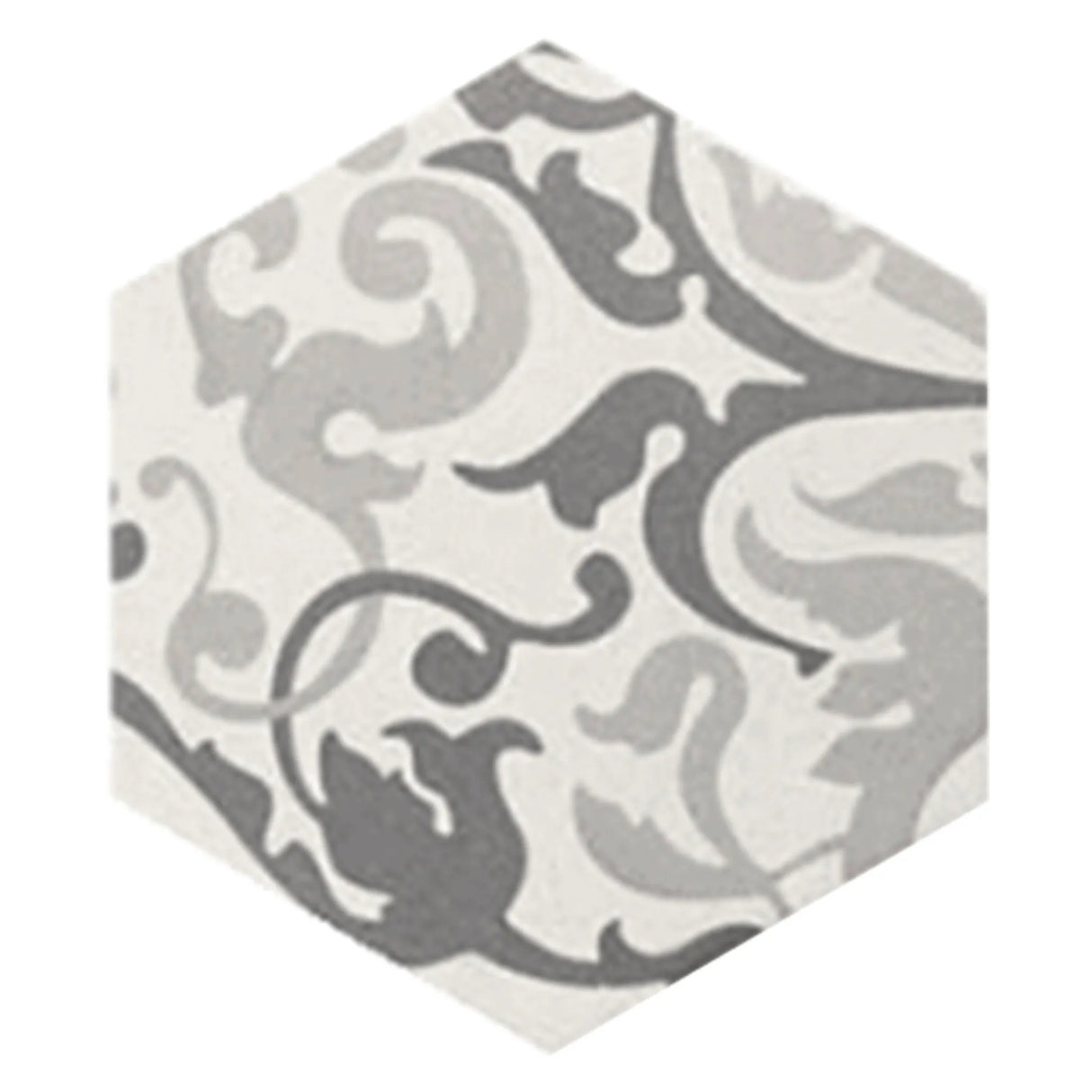 Carrelage Aspect Carreaux Ciment Noir et Blanc 17,5x20 Hexatile Harmony B&W