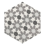Carrelage Aspect Carreaux Ciment Noir et Blanc 17,5x20 Hexatile Harmony B&W
