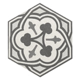 Carrelage Aspect Carreaux Ciment Noir et Blanc 17,5x20 Hexatile Harmony B&W