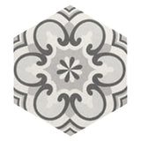 Carrelage Aspect Carreaux Ciment Noir et Blanc 17,5x20 Hexatile Harmony B&W