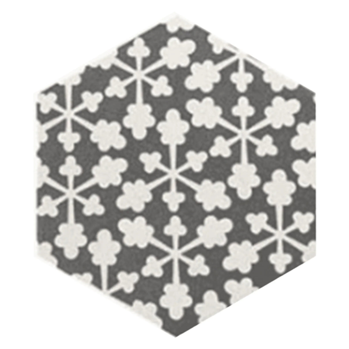 Carrelage Aspect Carreaux Ciment Noir et Blanc 17,5x20 Hexatile Harmony B&W