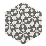 Carrelage Aspect Carreaux Ciment Noir et Blanc 17,5x20 Hexatile Harmony B&W