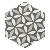 Carrelage Aspect Carreaux Ciment Noir et Blanc 17,5x20 Hexatile Harmony B&W