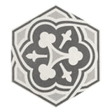 Carrelage Aspect Carreaux Ciment Noir et Blanc 17,5x20 Hexatile Harmony B&W