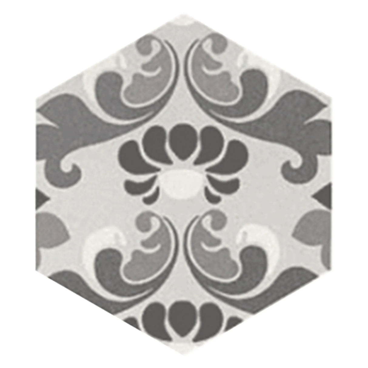 Carrelage Aspect Carreaux Ciment Noir et Blanc 17,5x20 Hexatile Harmony B&W