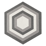 Carrelage Aspect Carreaux Ciment Noir et Blanc 17,5x20 Hexatile Harmony B&W