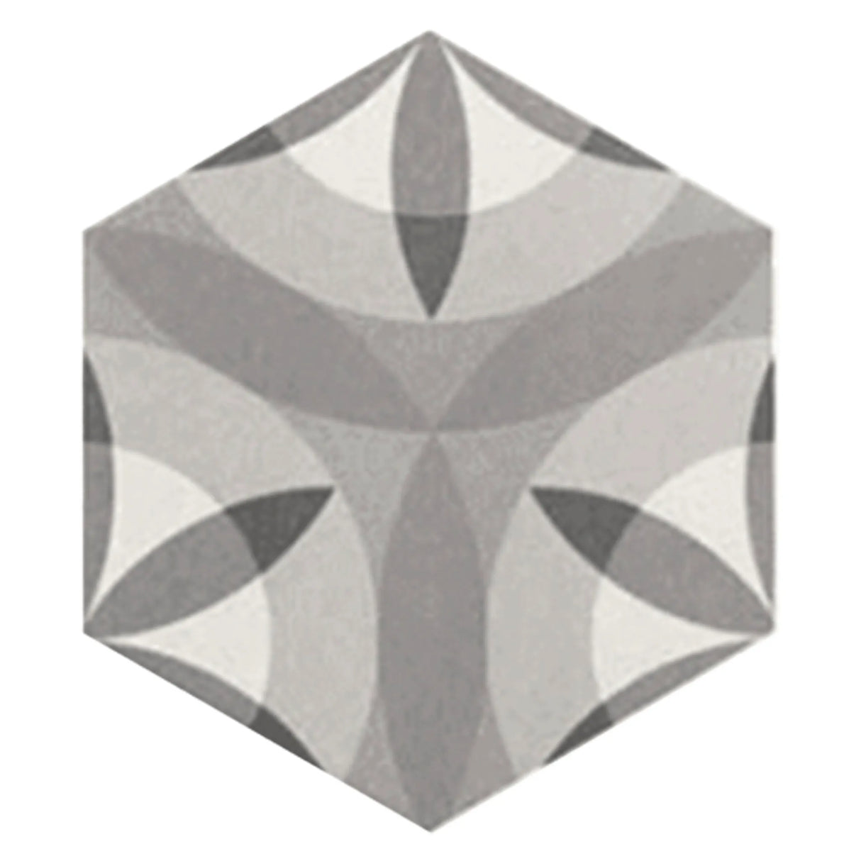 Carrelage Aspect Carreaux Ciment Noir et Blanc 17,5x20 Hexatile Harmony B&W