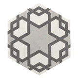 Carrelage Aspect Carreaux Ciment Noir et Blanc 17,5x20 Hexatile Harmony B&W