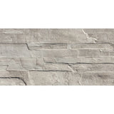 Carrelage Mural Grès Cérame Effet Pierre / Plaquette de Parement Pavé Dolmen Fumo 22,5x45