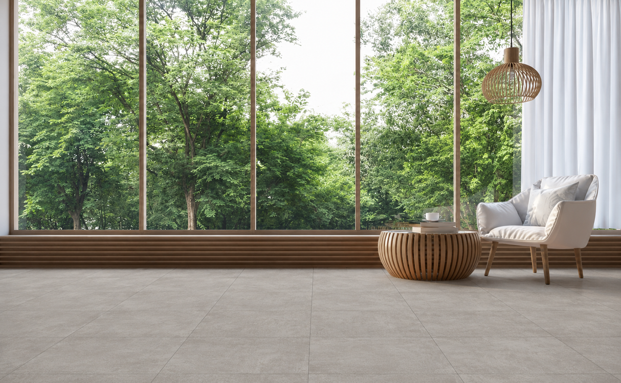Carrelage Effet Pierre / Béton 60x60 Alma Gris
