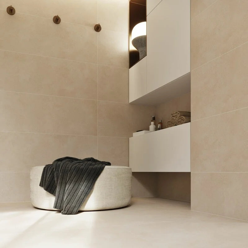 Carrelage 80x80 Betonico Beige Rectifié Intérieur / Extérieur R10