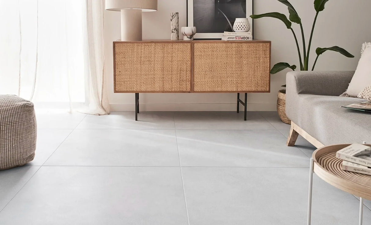 Carrelage 80x80 Betonico Blanc Rectifié Intérieur / Extérieur R10