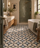 Carrelage Carreaux Ciment 20x20 Cementine Tap. B Color Jaune et Bleu Rectifié