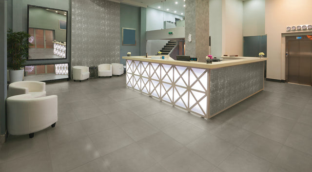 carrelage sol gris pleine masse commerce