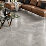 Carrelage Effet Pierre Polie Sol et Mur 30x60 Evoluta Global Lappato Gris Rectifié