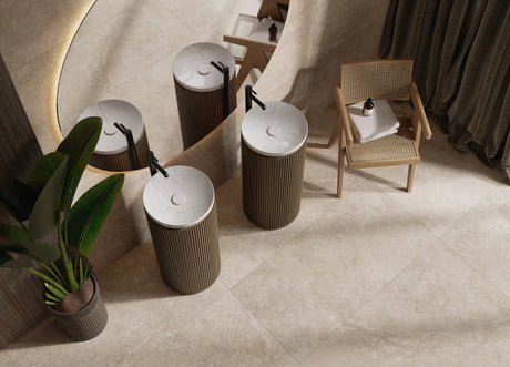 Carrelage Travertin Sol Grand Format