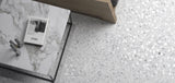 Carrelage Terrazzo Hexagonal 23x26 Riazza Blanc Gris